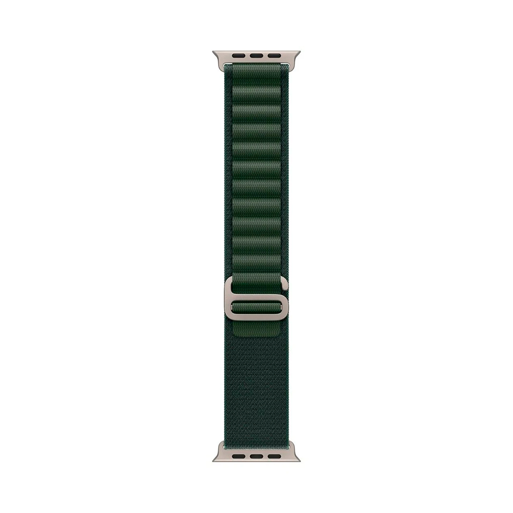 Apple Alpine Loop Band Small для Watch 49mm - Black Titanium Finish - Dark Green (MYPQ3)