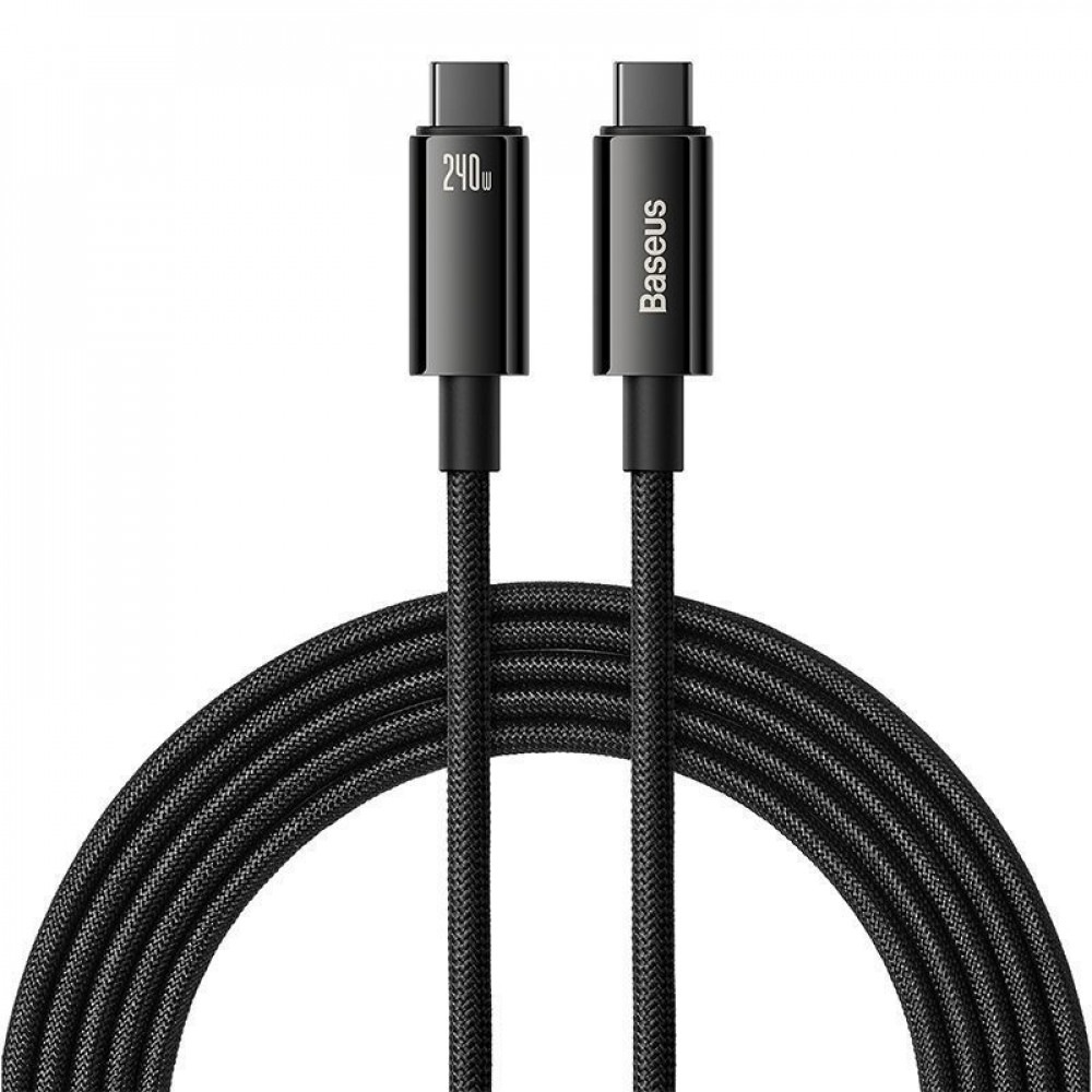 Кабель Baseus Tungsten Gold Fast Charging Type-C to Type-C 240W (3m) black