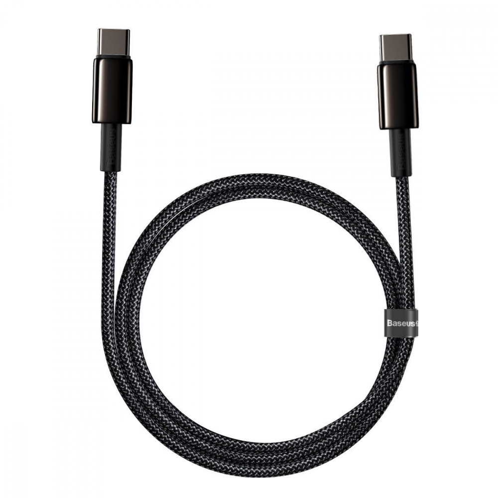 Кабель Baseus Tungsten Gold Fast Charging Type-C to Type-C 100W (1m) black