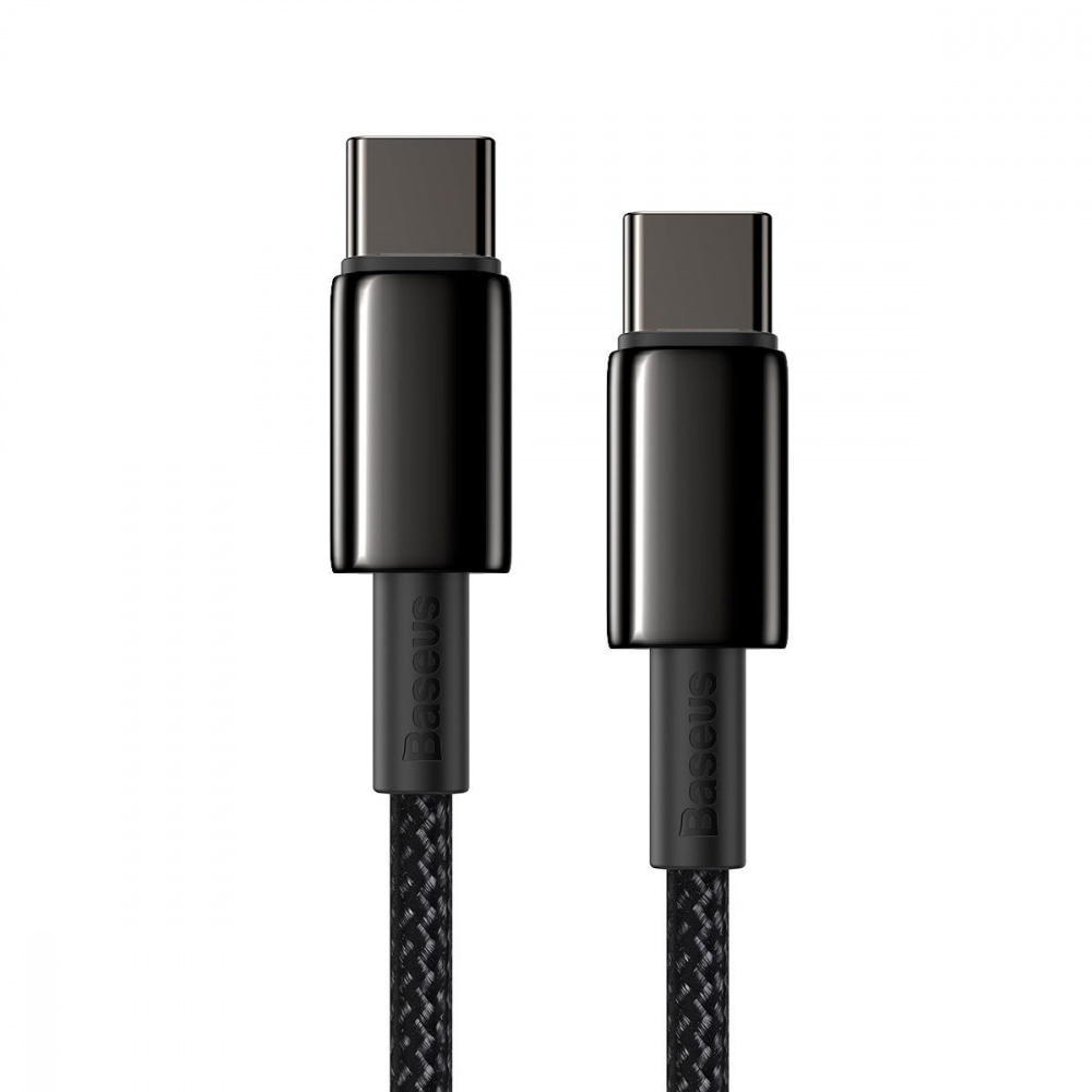 Кабель Baseus Tungsten Gold Fast Charging Type-C to Type-C 100W (1m) black