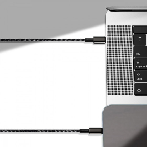 Кабель Baseus Tungsten Gold Fast Charging Type-C to Type-C 100W (1m) black