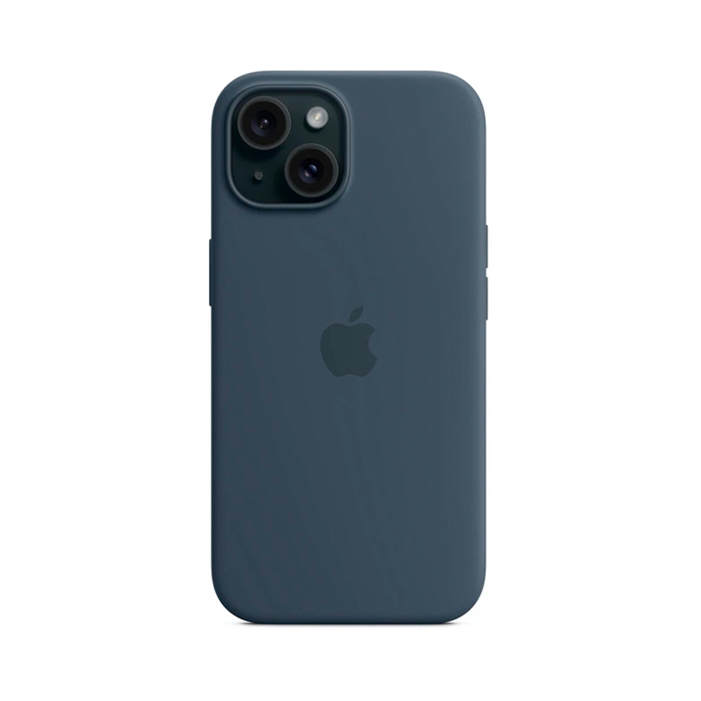 iPhone 15 Silicone Case with MagSafe - Storm Blue (MT0N3)