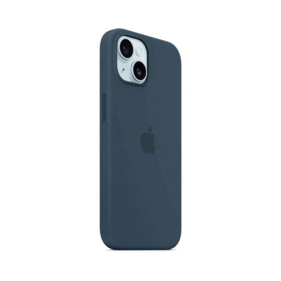 iPhone 15 Silicone Case with MagSafe - Storm Blue (MT0N3)