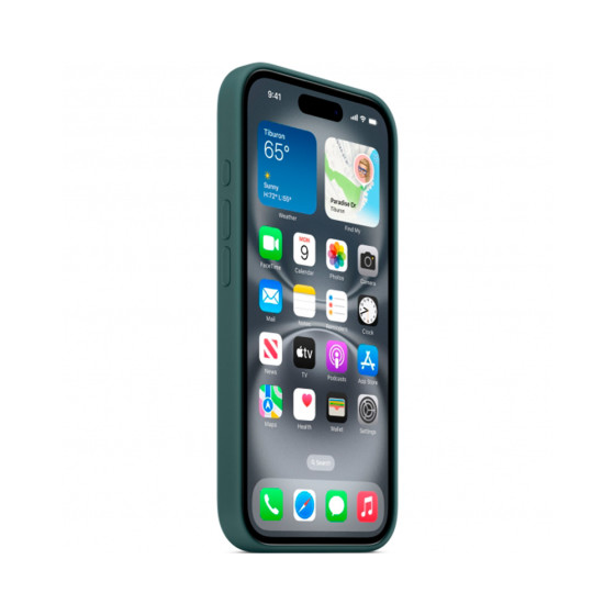 iPhone 16 Plus Silicone Case с MagSafe - Lake Green (MYYH3)