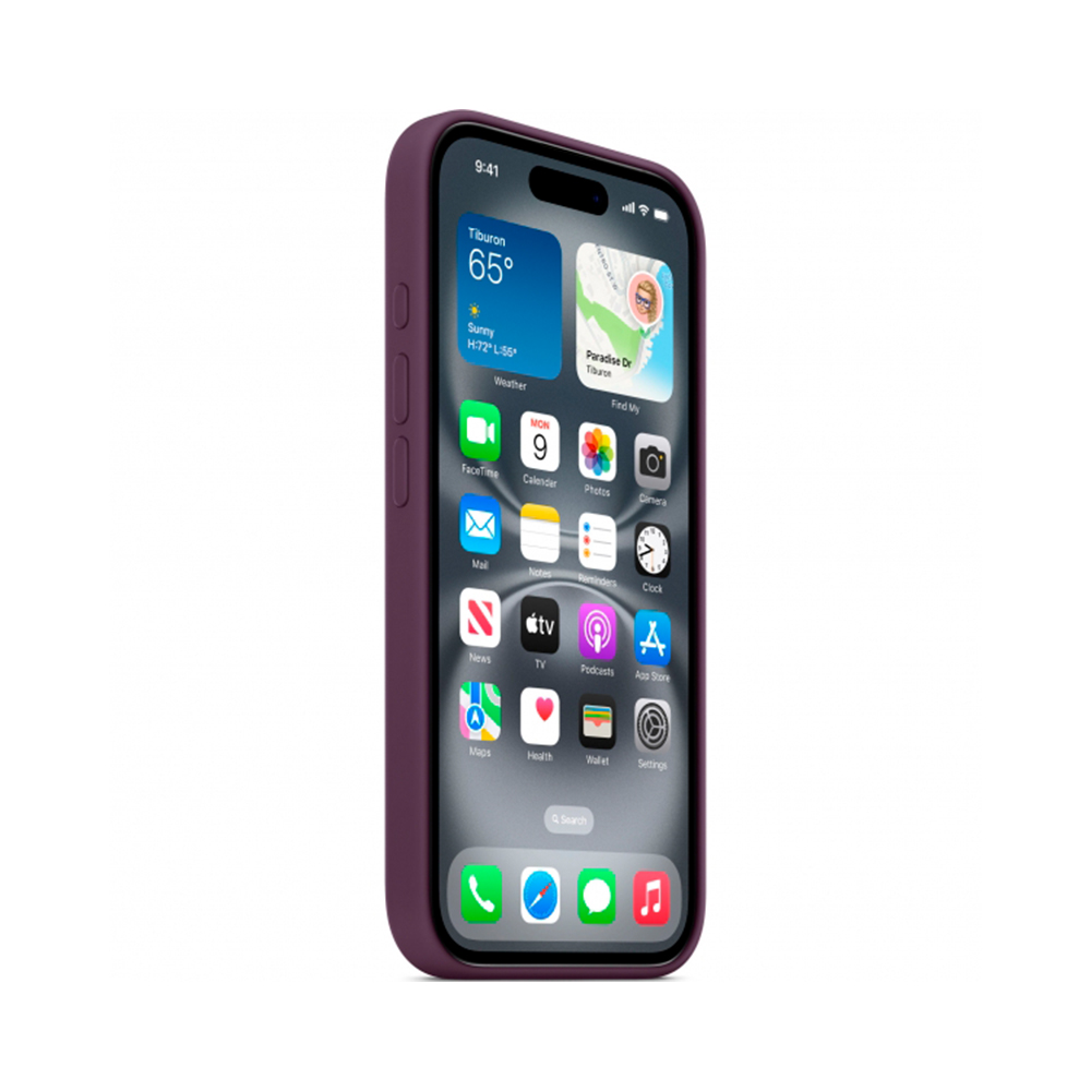 iPhone 16 Plus Silicone Case with MagSafe - Plum (MYYD3)