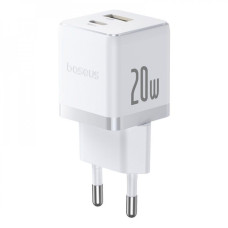 МЗП Baseus Palm Fast Charger 20W (Type-C+USB) white