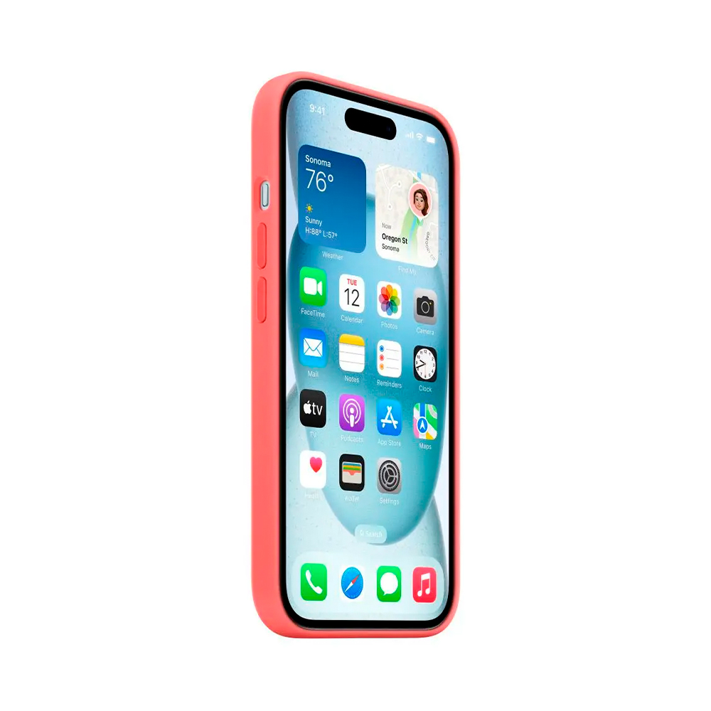 iPhone 15 Silicone Case with MagSafe - Guava (MT0V3)