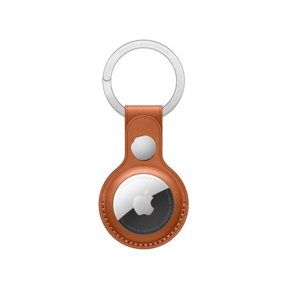 Apple AirTag Leather Key Ring Saddle Brown (MX4M2)