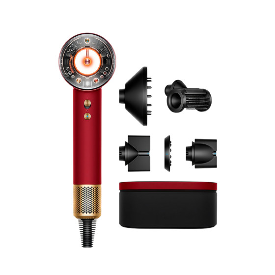 Dyson Supersonic HD16 Nural Straight+Wavy Red Velvet/Gold (493117-01) EU