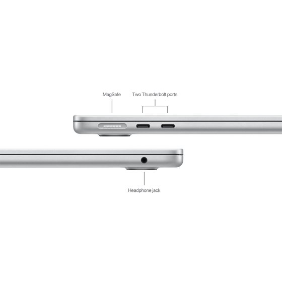 MacBook Air M3 15,3" 8CPU/10GPU/16GB/256GB Silver 2024 (MC9E4)