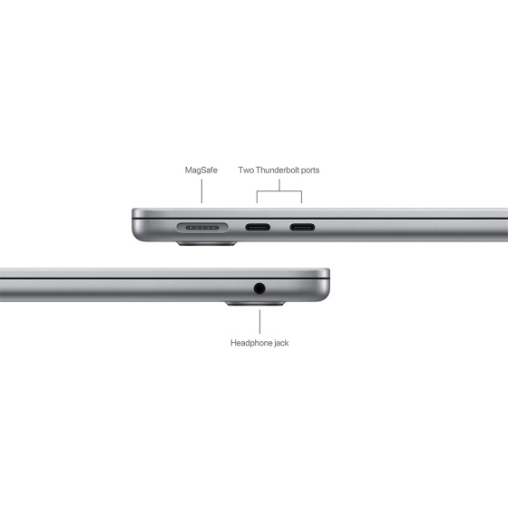 MacBook Air M2 15,3" 8CPU/10GPU/24GB/512GB Space Gray 2023 (Z18L000PU/Z18L000T6)