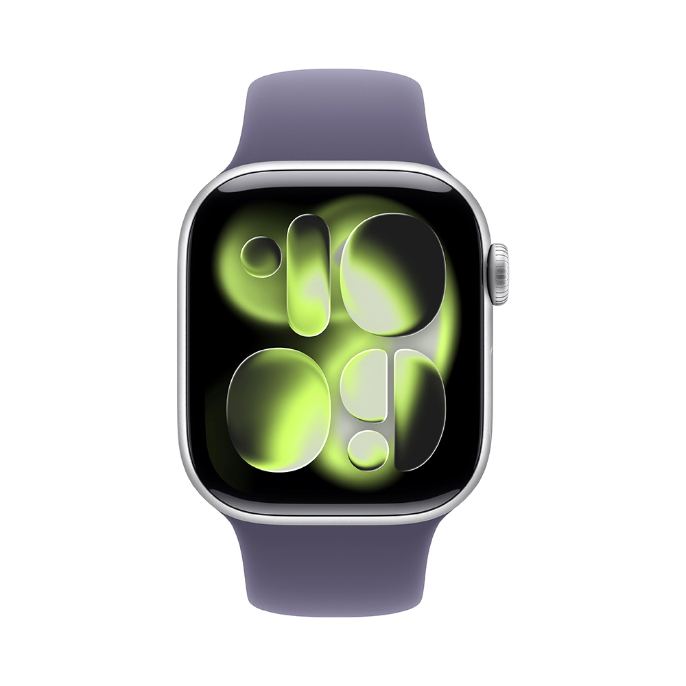 Apple Watch Series 11 GPS 46mm Silver Alu. Case w. Purple Fog S. Band - M/L (MEVA4)