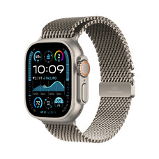 Apple Watch Ultra 2 GPS + Cellular 49mm Natural Titanium Case with N. Titanium Milanese Loop - L (MX5T3)
