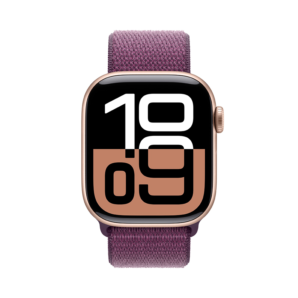 Apple Watch Series 10 GPS + Cellular 46mm Rose Gold Aluminum Case w. Plum S. Loop (MWY83)