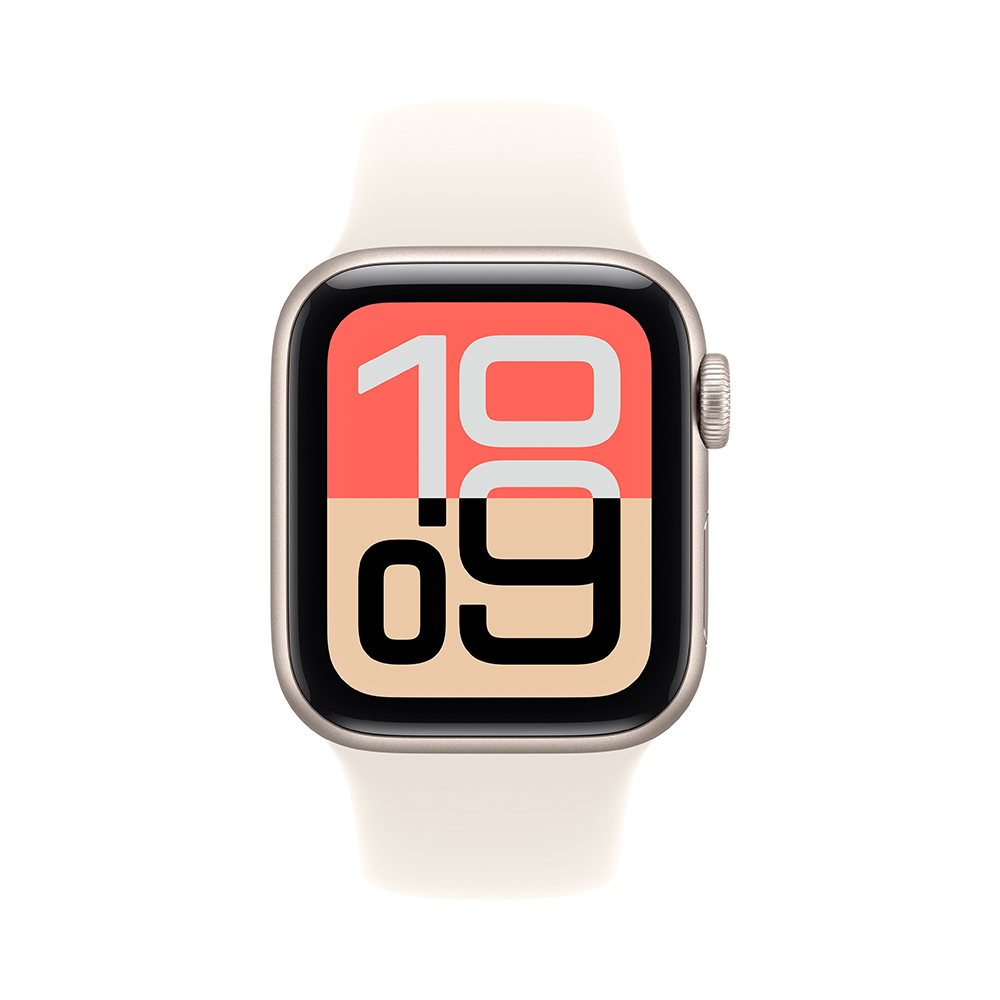Apple Watch SE 3 GPS 44mm Starlight Alu. Case w. Starlight S. Band - M/L (MEHJ4)