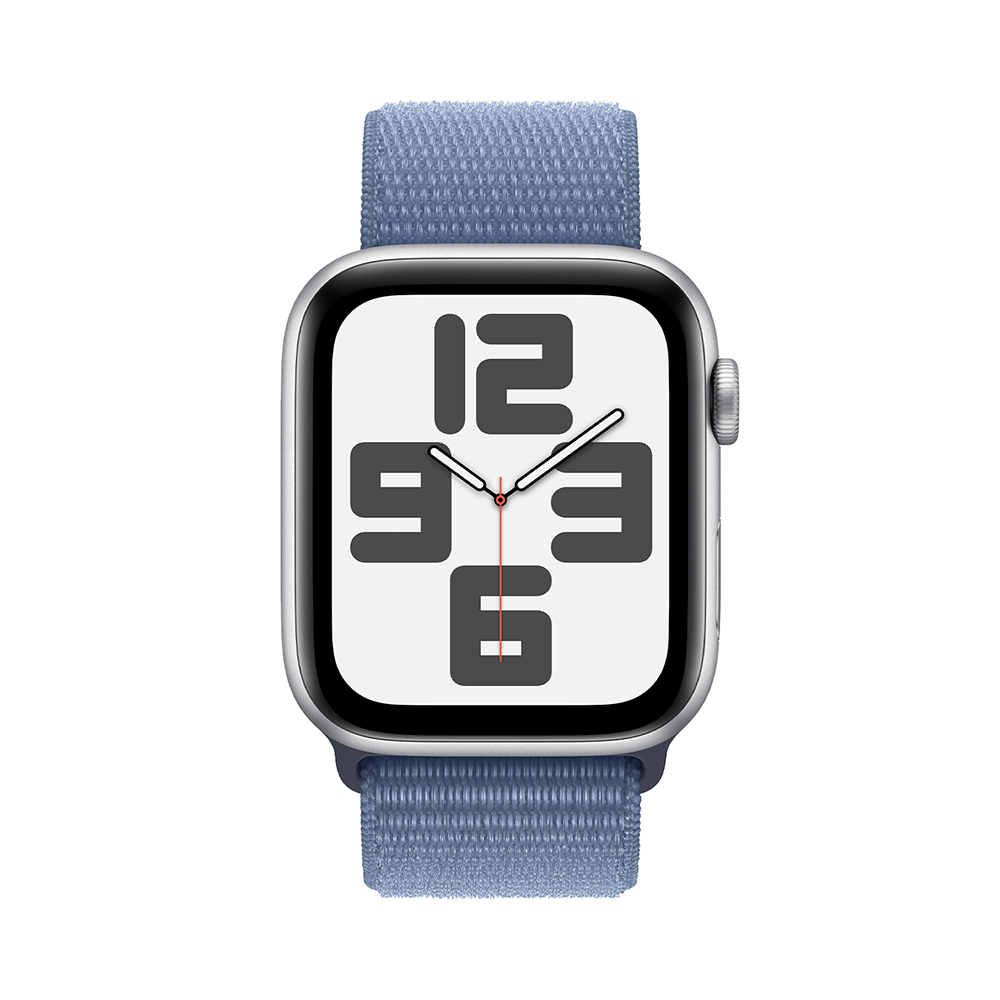 Apple Watch SE 2 GPS 40mm Silver Aluminium Case with Winter Blue Sport Loop (MRE33)