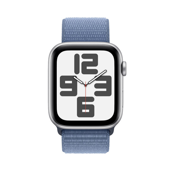 Apple Watch SE 2 GPS 40mm Silver Aluminium Case with Winter Blue Sport Loop (MRE33)