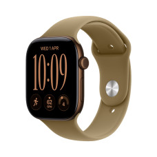 Apple Watch Series 12 GPS 46mm Dark Bronze Aluminum Case with Olive Sport Band - M/L (MJEU4)