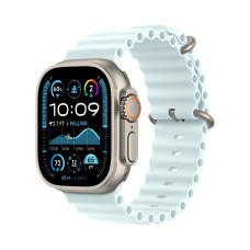 Apple Watch Ultra 2 GPS + Cellular 49mm Natural Titanium Case with Ice Blue Ocean Band (MXTF3)