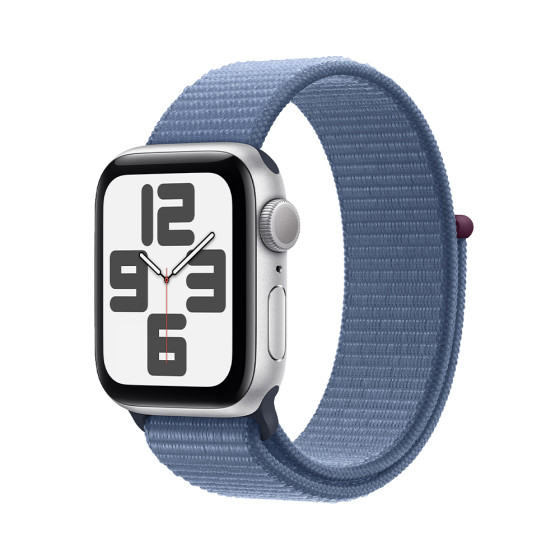 Apple Watch SE 2 GPS 40mm Silver Aluminium Case with Winter Blue Sport Loop (MRE33)