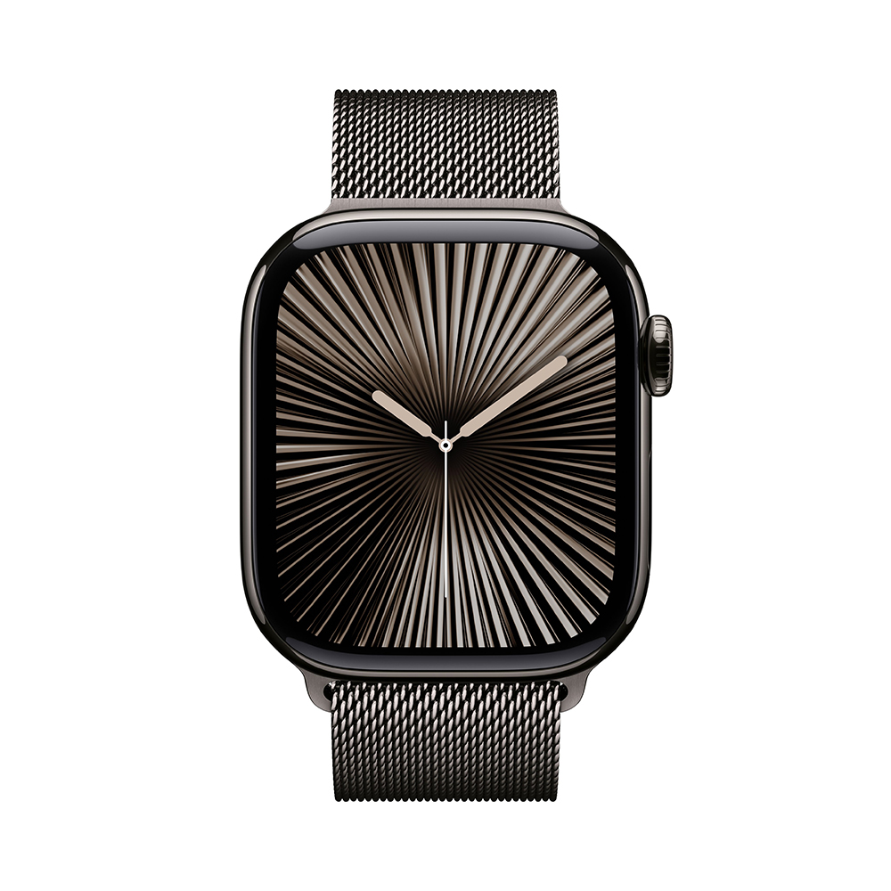Apple Watch Series 10 GPS + Cellular 46mm Slate Titanium Case with Slate Milanese Loop - S/M (MC7R4)