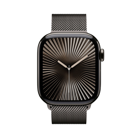Apple Watch Series 10 GPS + Cellular 46mm Slate Titanium Case with Slate Milanese Loop - S/M (MC7R4)