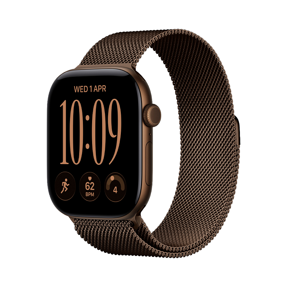 Apple Watch Series 12 GPS 46mm Dark Bronze Aluminum Case with Dark Bronze Milanese Loop - M/L (MKD84)