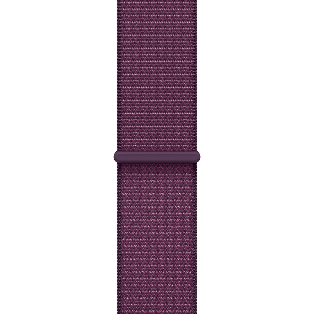Apple Watch Series 10 GPS 42mm Rose Gold Aluminum Case w. Plum Sport Loop (MWWK3)