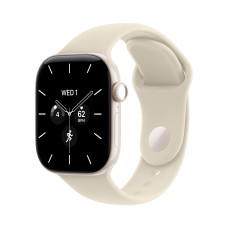 Apple Watch Series 12 GPS + Cellular 42mm Pearl White Ceramic Case with Sand Sport Band - S/M (MJGW4)