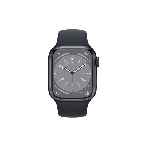 Apple Watch Series 8 GPS 41mm Midnight Aluminum Case w. Midnight Sport Band Regular (MNP53)