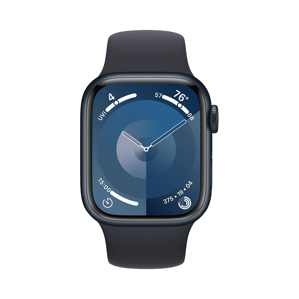 Apple Watch Series 9 GPS + Cellular 41mm Midnight Aluminum Case with Midnight Sport Band - M/L (MRHT3)