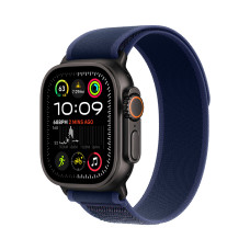 Apple Watch Ultra 2 GPS + Cellular 49mm Black Titanium Case with Blue Trail Loop - M/L (MYQ83)