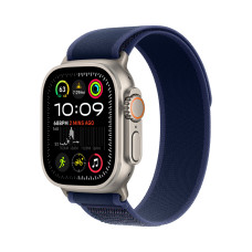 Apple Watch Ultra 2 GPS + Cellular 49mm Natural Titanium Case with Blue Trail Loop - M/L (MX4L3)