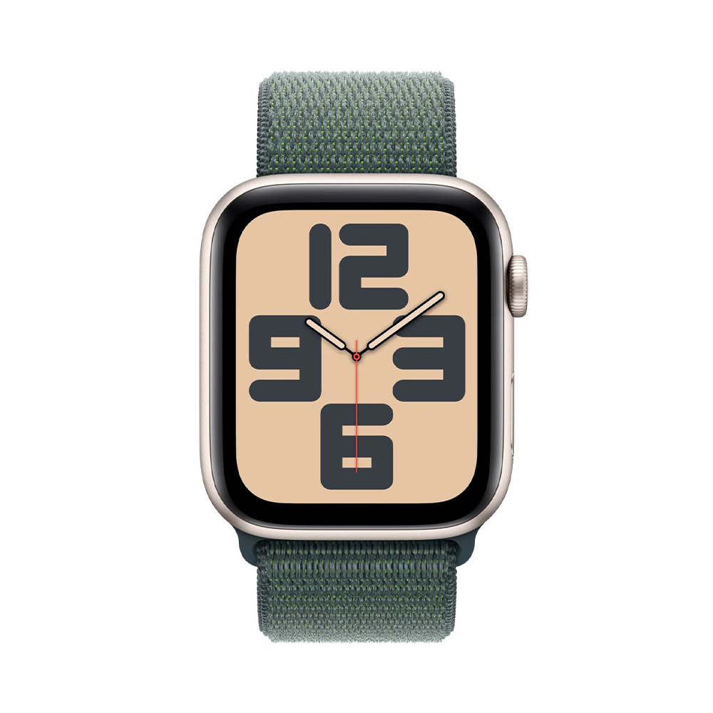 Apple Watch SE 2 GPS 44mm Starlight Aluminium Case w. Lake Green Sport Loop (MXEW3)