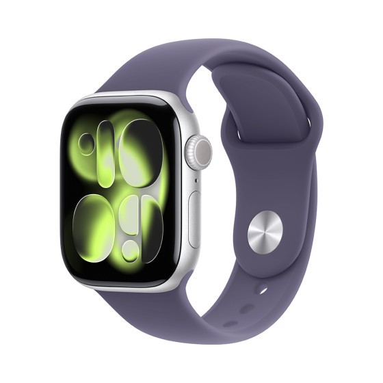 Apple Watch Series 11 GPS 42mm Silver Alu. Case w. Purple Fog S. Band - S/M (MEU64)