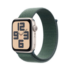 Apple Watch SE 2 GPS 44mm Starlight Aluminium Case w. Lake Green Sport Loop (MXEW3)