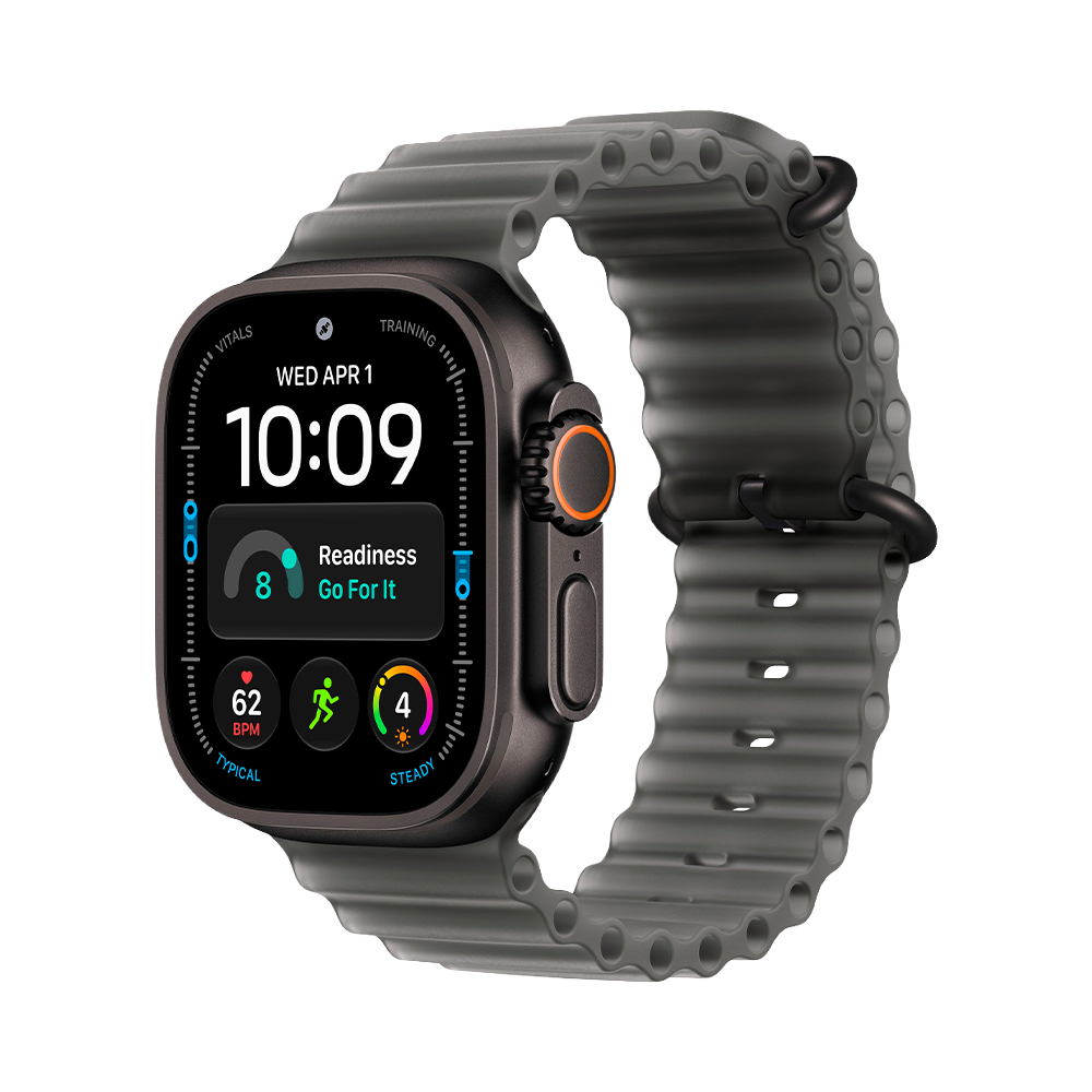 Apple Watch Ultra 4 GPS + Cellular 49mm Black Titanium Case with Translucent Black Ocean Band (MJAY4)