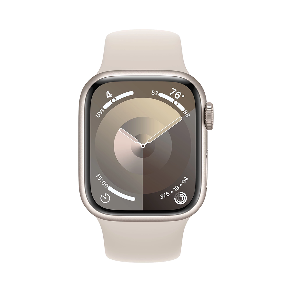 Apple Watch Series 9 GPS + Cellular 45mm Starlight Aluminum Case with Starlight Sport Band - M/L (MRM93)