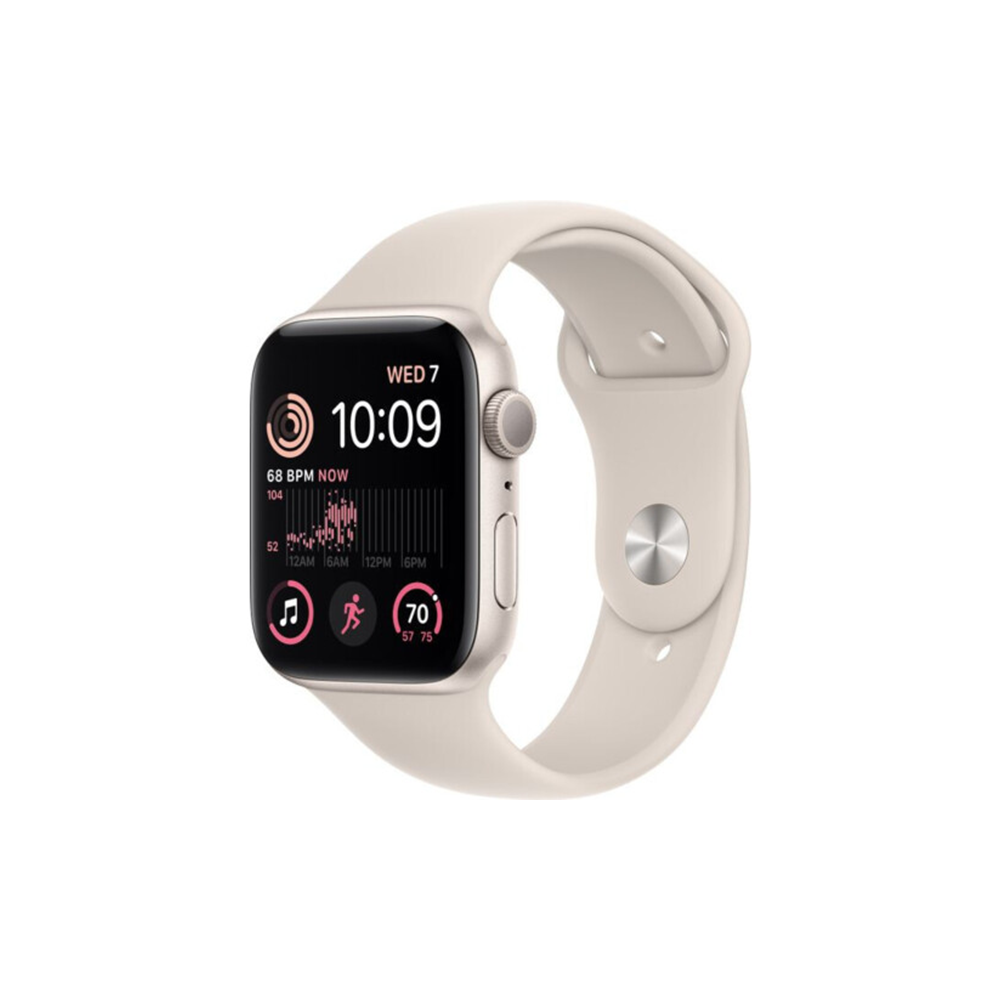 Apple Watch SE 2 GPS + Cellular 44mm Starlight Aluminium Case w. Starlight Sport Band - S/M (MXG73/MXGT3)