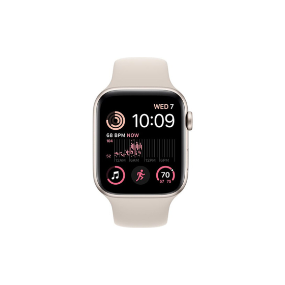 Apple Watch SE 2 GPS + Cellular 44mm Starlight Aluminium Case w. Starlight Sport Band - S/M (MXG73/MXGT3)