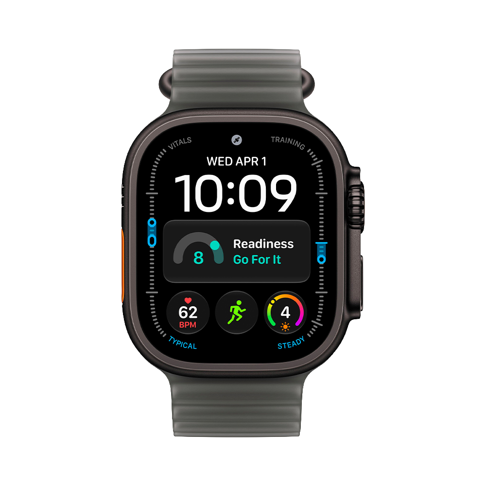 Apple Watch Ultra 4 GPS + Cellular 49mm Black Titanium Case with Translucent Black Ocean Band (MJAY4)