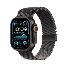 Apple Watch Ultra 2 GPS + Cellular 49mm Black Titanium Case with Black Titanium Milanese Loop - S (MX4W3)