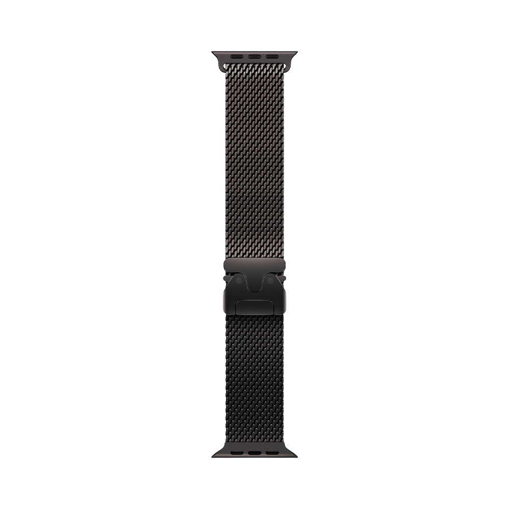 Apple Watch Ultra 4 GPS + Cellular 49mm Black Titanium Case with Black Titanium Milanese Loop - Medium (MJAV4)