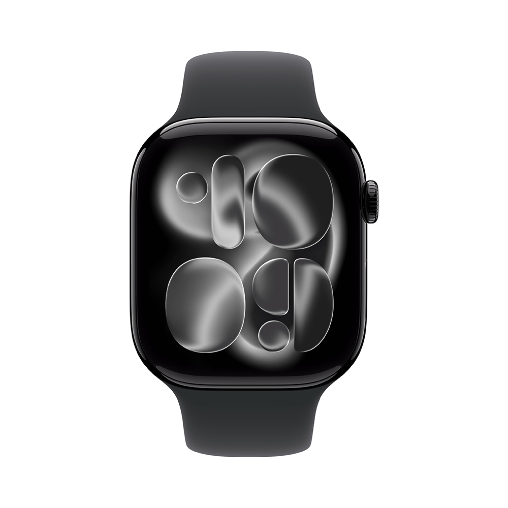 Apple Watch Series 11 GPS 42mm Jet Black Alu. Case w. Black S. Band - M/L (MEQU4)