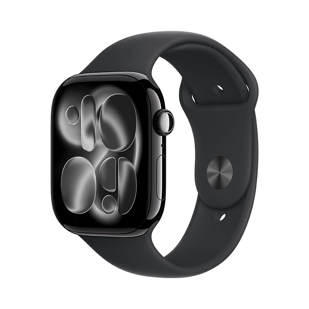 Apple Watch Series 11 GPS 42mm Jet Black Alu. Case w. Black S. Band - M/L (MEQU4)