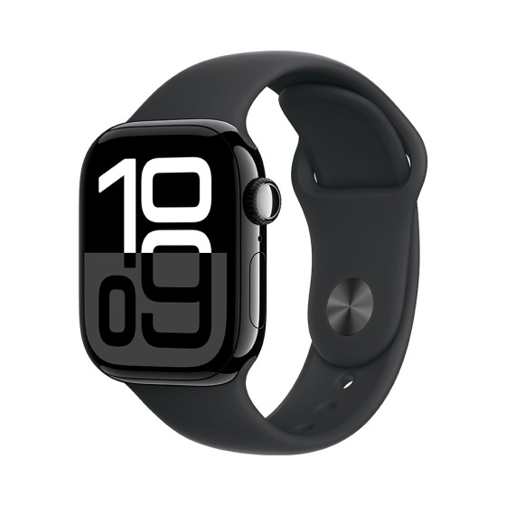 Apple Watch Series 10 GPS 42mm Jet Black Alu. Case w. Black Sport Band - M/L (MWWF3)
