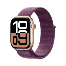 Apple Watch Series 10 GPS + Cellular 42mm Rose Gold Aluminum Case w. Plum S. Loop (MWXC3)