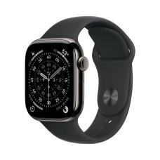 Apple Watch Series 11 GPS + Cellular 46mm Slate Tit. Case w. Black S. Band - M/L (MFD24)