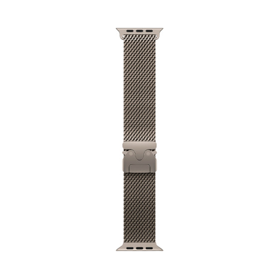 Apple Watch Ultra 4 GPS + Cellular 49mm Natural Titanium Case with Natural Titanium Milanese Loop - Medium (MJA94)
