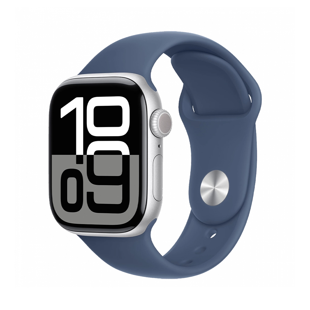 Apple Watch Series 10 GPS 46mm Silver Alu. Case w. Denim Sport Band - M/L (MWWM3)